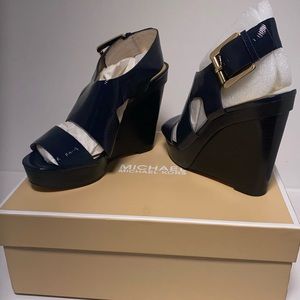 MICHAEL KORS CARLA PLATFORM WEDGE SANDAL